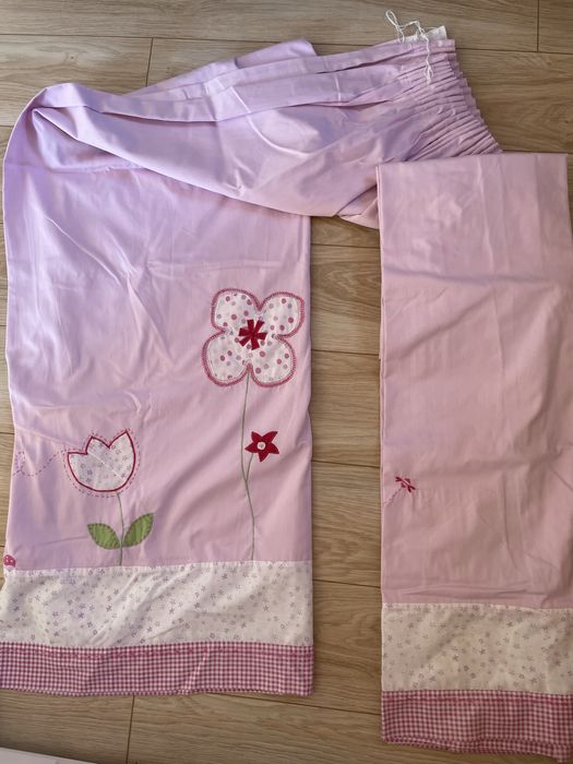 Zasłony do pokoju dziewczynki 2 szt na szerokiej taśmie