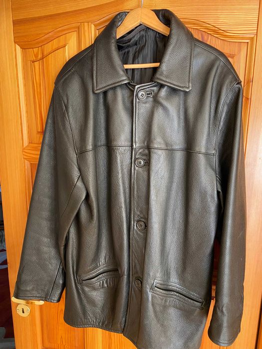 kurtka skórzana kolor czarny