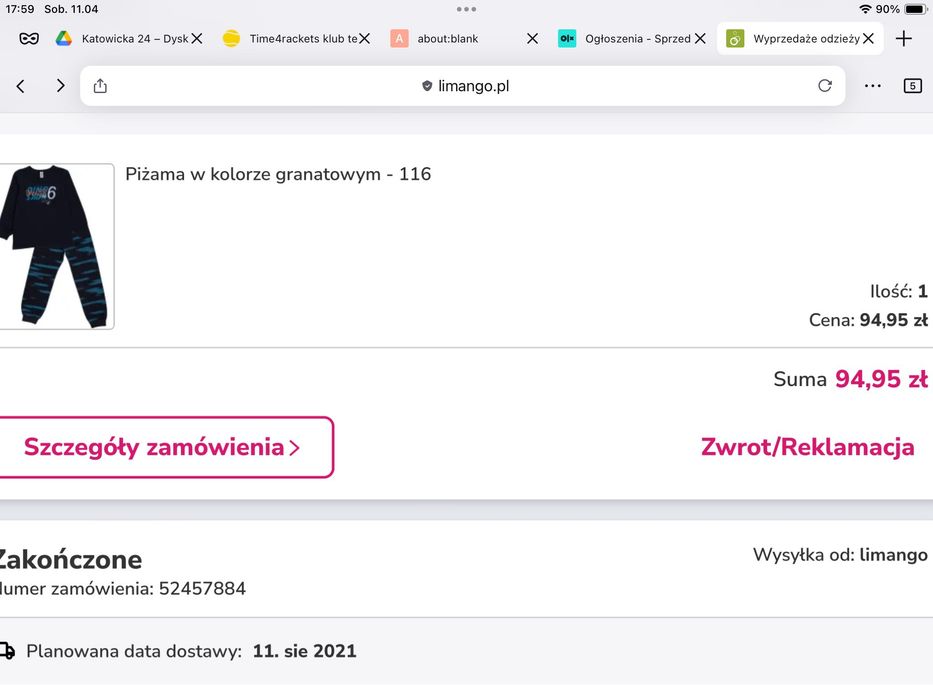 Piżama + dresy Lupilu rozm. 110/116 + Piżama Schöller, rozm. 116