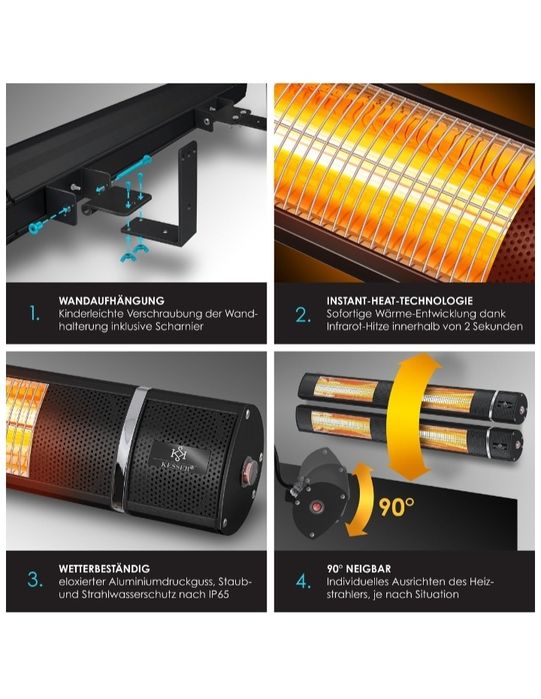 Grzejnik tarasowy 3000W pilot