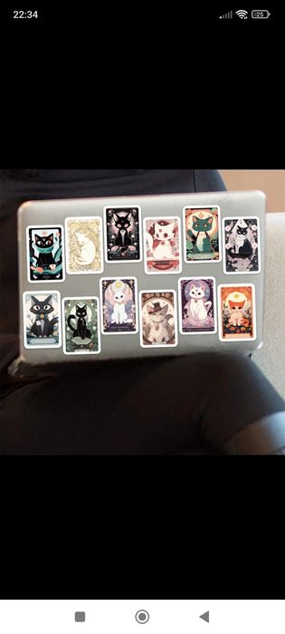 Naklejki karty tarota, koci tarot 78 szt.