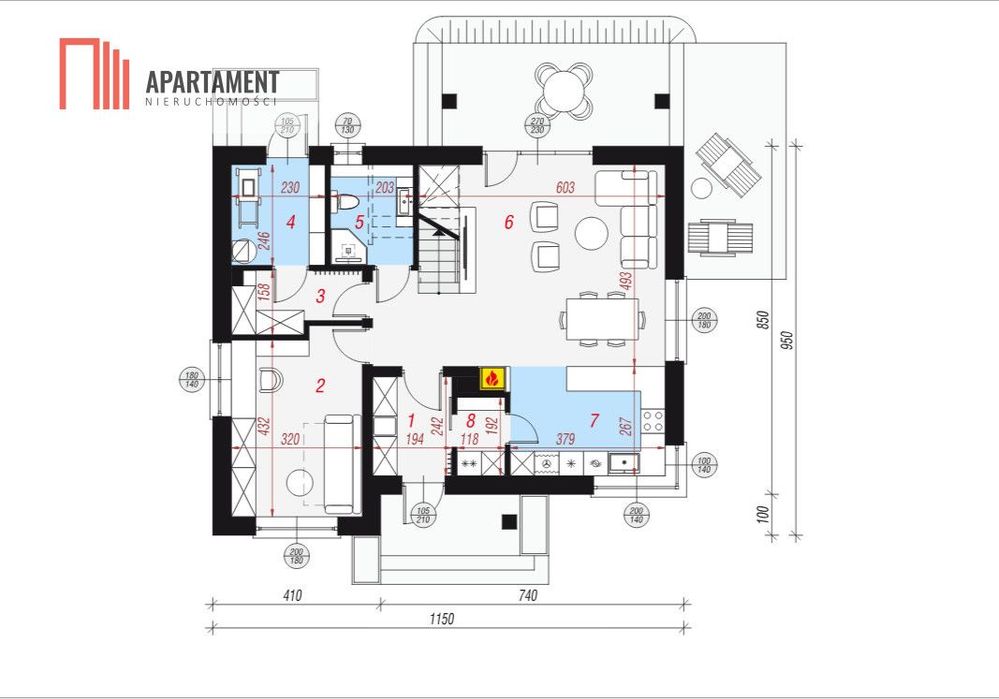 Dom wolnostojący Ssz na działce 1200 m2 Wały