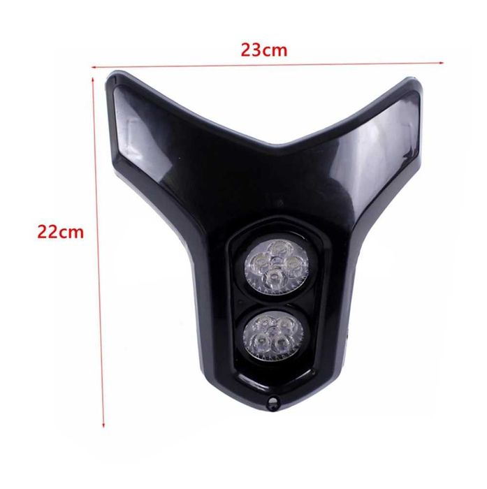 Farol LED Universal 12V para Moto - Motocross Enduro Supermoto Trail