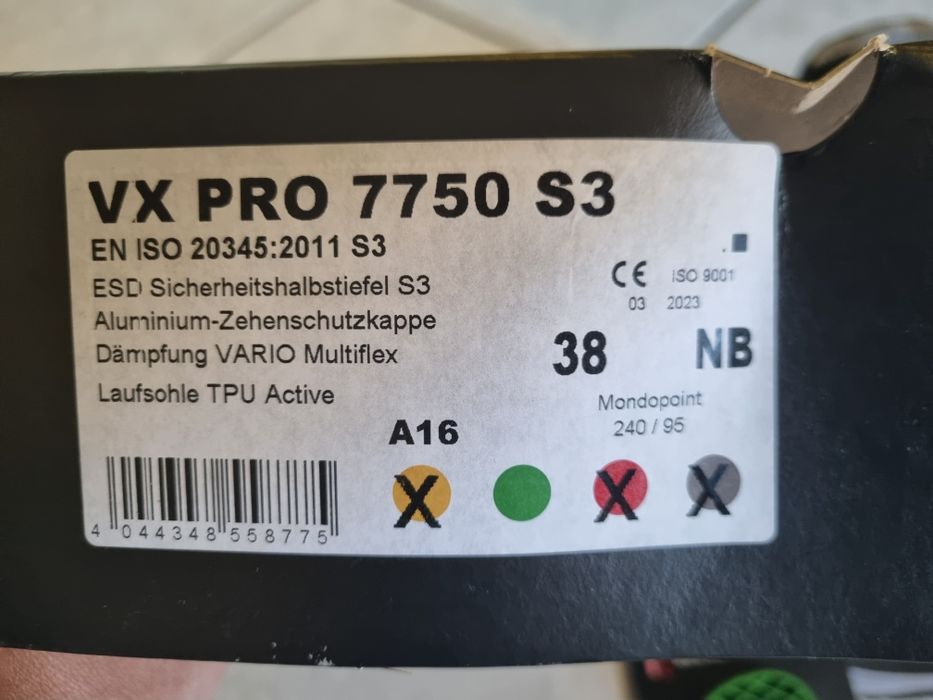 Obuwie robocze steitz secura VX PRO 7750 s3 roz. 38