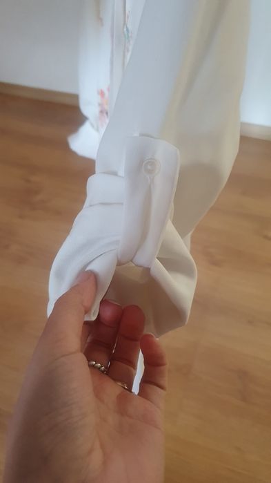 Letnia koszula zwiewna w kwiaty S