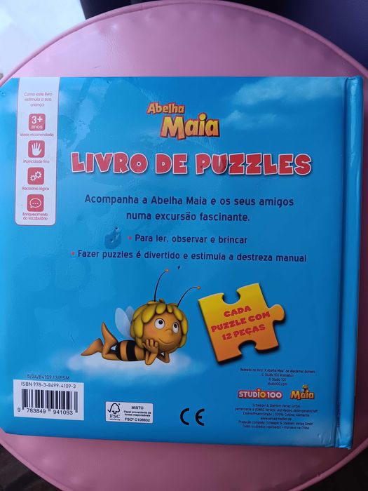 Livro de puzzles Abelha Maia - A excurção + 3 anos