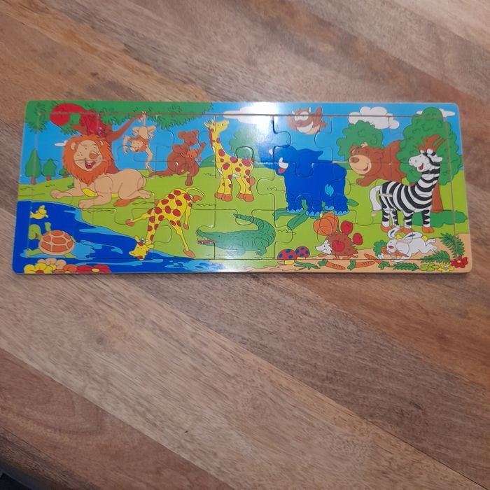 Puzzle drewniane zoo