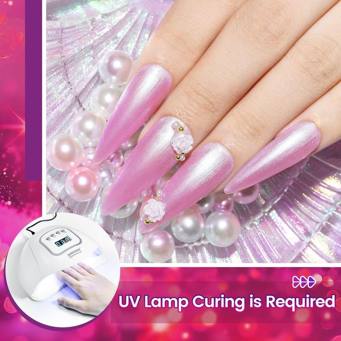 JODSONE 10ml Glitter Żelowy Lakier do Paznokci Zestaw 6 Kolorów