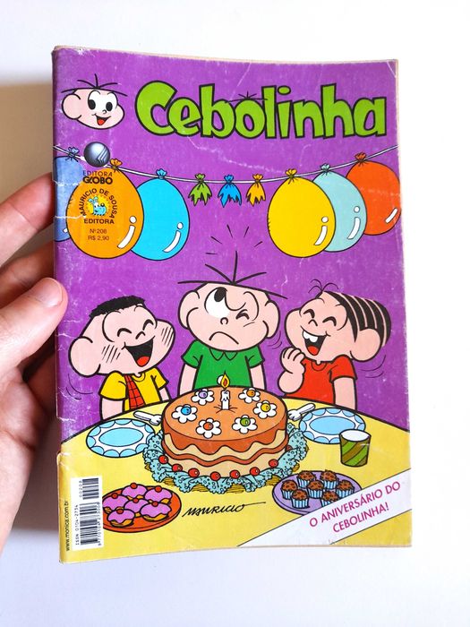 Livro BD O Aniversário do Cebolinha Número 208 Turma da Mônica Coleção