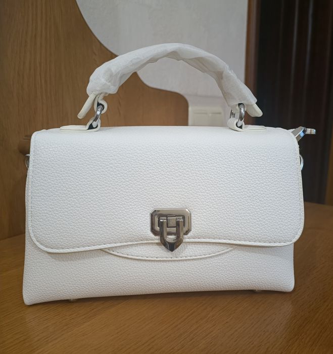 Сумка біла та сумка світло-сіра