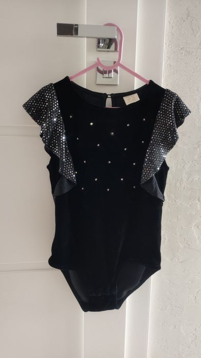 Czarne body Zara 140 kamienie