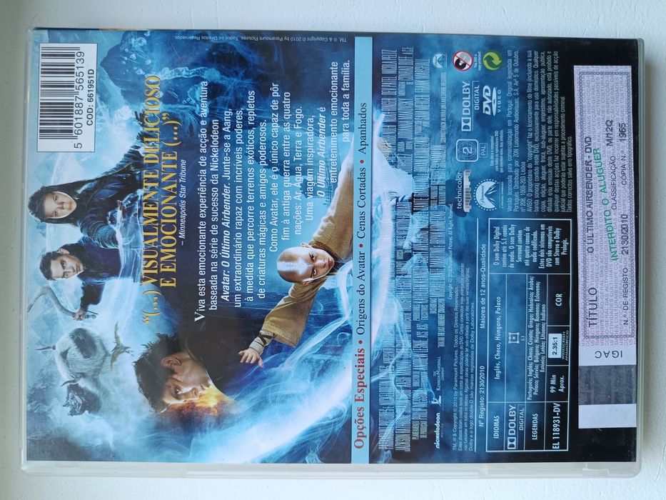 DVD o último airbender