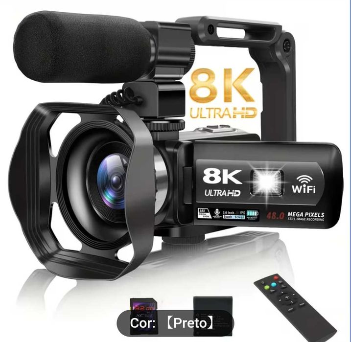 Câmera digital. Câmera de gravação de vídeo 8k