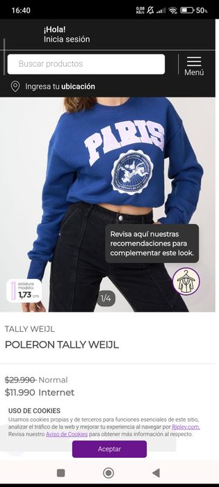 Світшот для дівчини, підлітка, Tally waijl