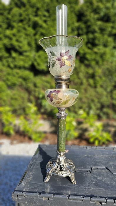 Stara lampa naftowa ,francja ,kompletna
