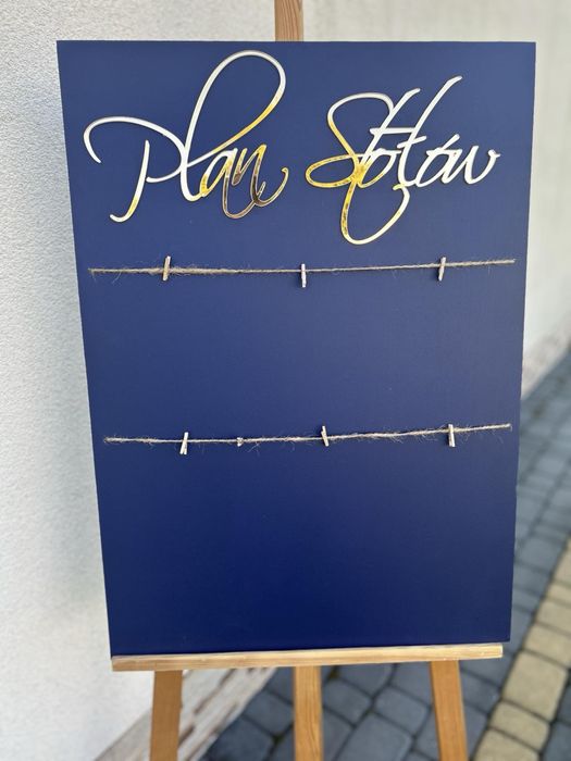 Plan stołów granatowy