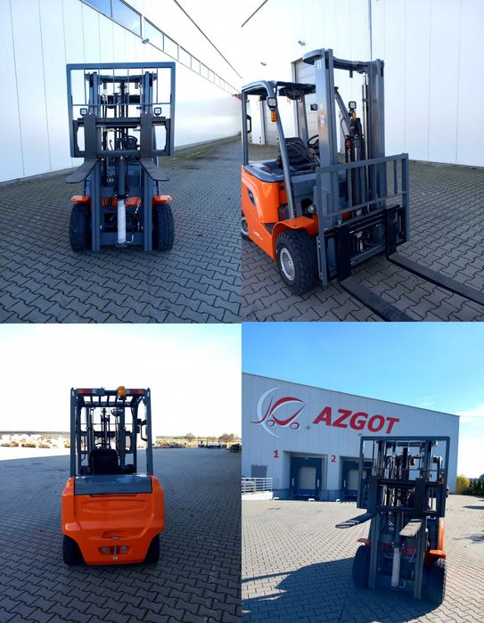 Wózek Widłowy Elektryczny 2,5t Maszt 3,3m Wolny Skok Bateria Lit-Jon