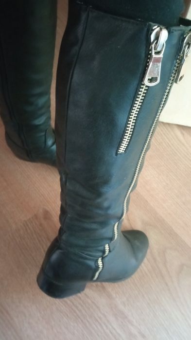 Сапоги женские сапожки зимние красивые на низком ходу