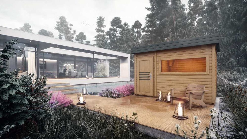 Sauna Ogrodowa Zewnętrzna MegS06 - 350 x 200 cm