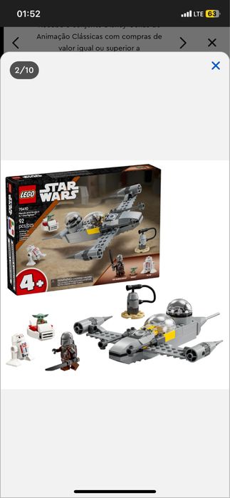 LEGO Star Wars N-1 Starfighter Mando e Grogu: Por abrir.