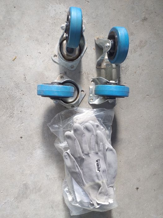 4 rodas novas em poliuretano de 100 mm 2 giratórias de carga