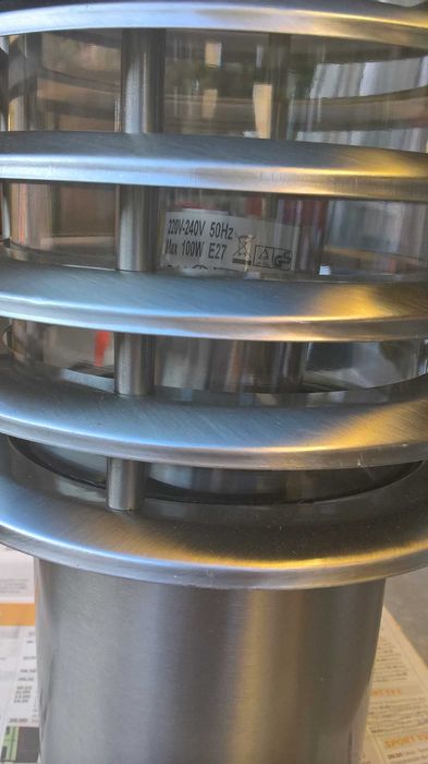 candeeiro de exterior todo em inox