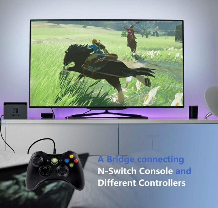 conversor USB compatível com PS4, PS3, Xbox 360, Xbox One X/S n-Switch