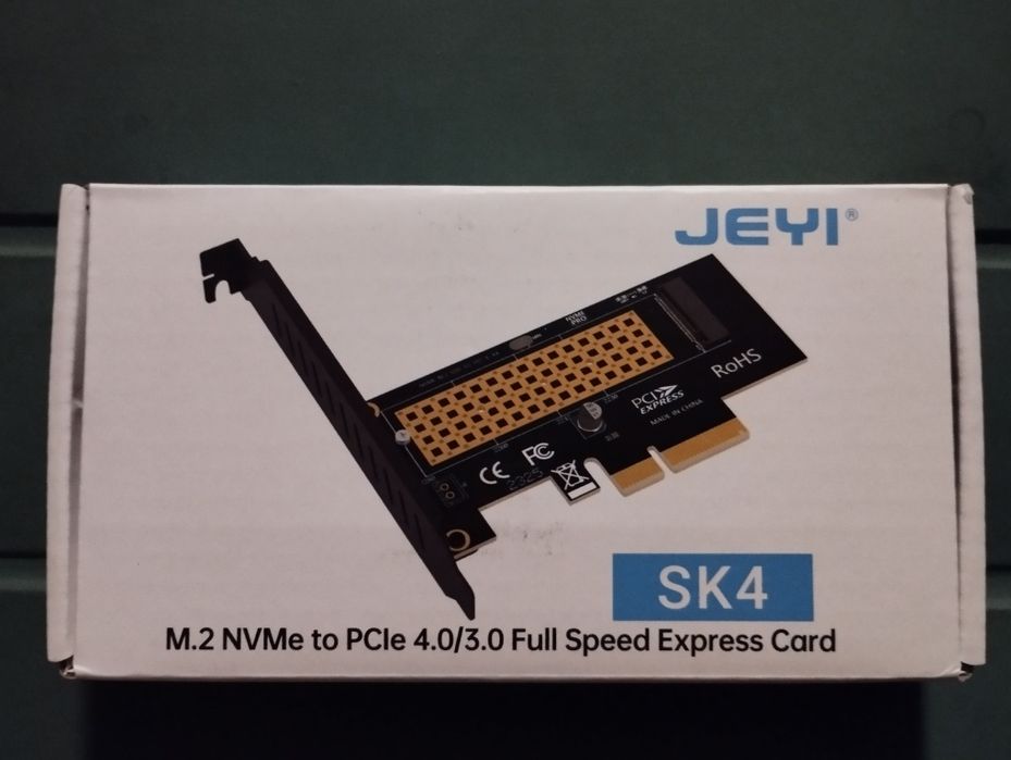 Адаптер переходник pci-e × 4  для  m.2 nvme ssd .новый