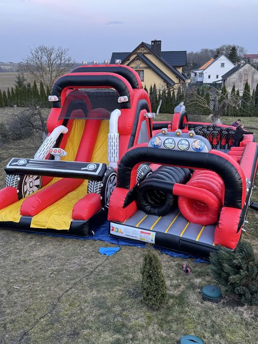 dnuchany tor przeszkód dmuchana zjeżdżalnia  byk rodeo eurobungee wata