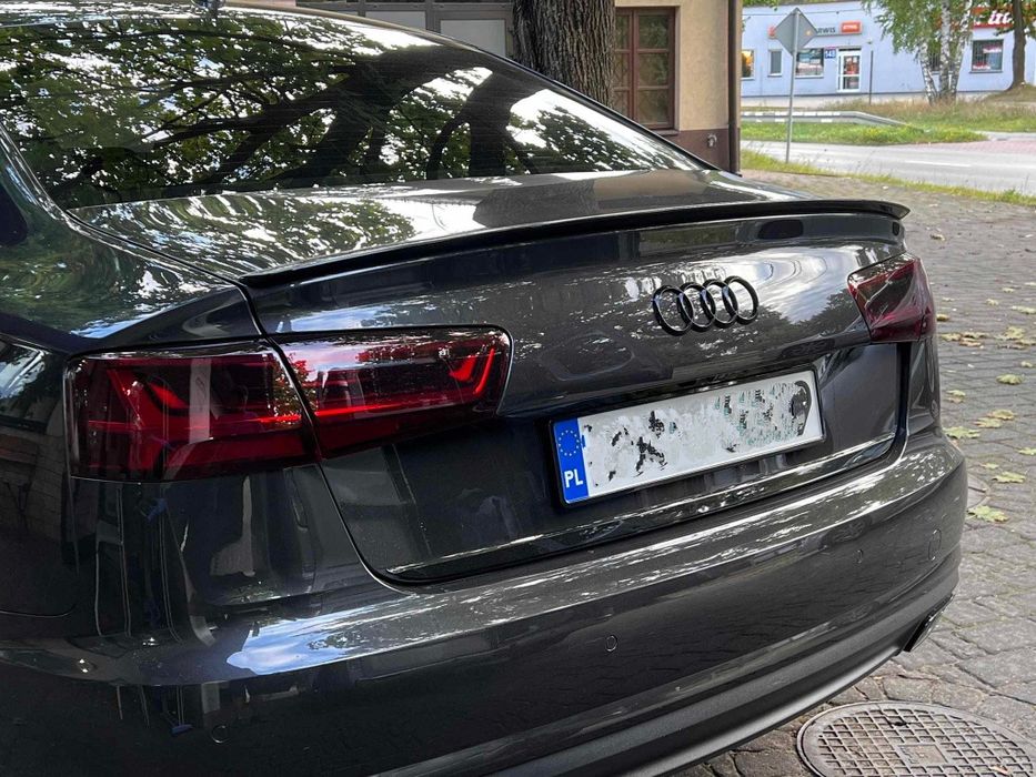 Audi A6 C7 lotka spoiler dokładka tylnej klapy czarny połysk
