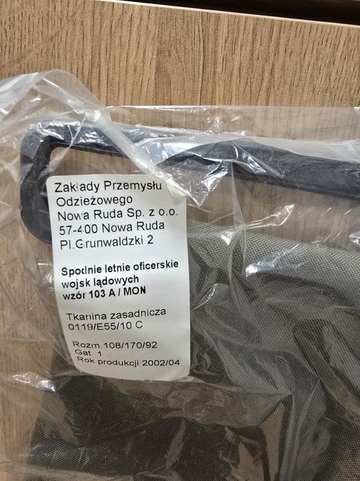 spodnie letnie oficerskie wojsk lądowych  wzór 103A/MON NOWE