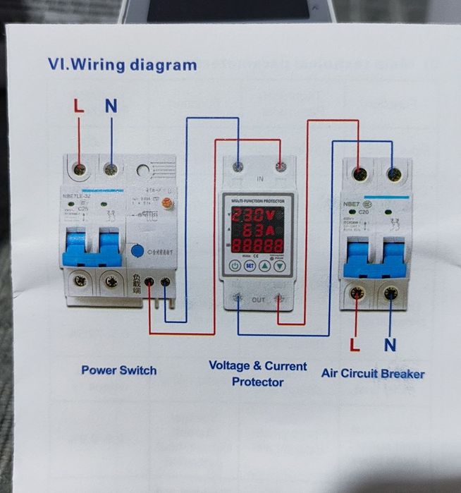 Реле контролю напруги TOMZN TOVPD1-63VAE