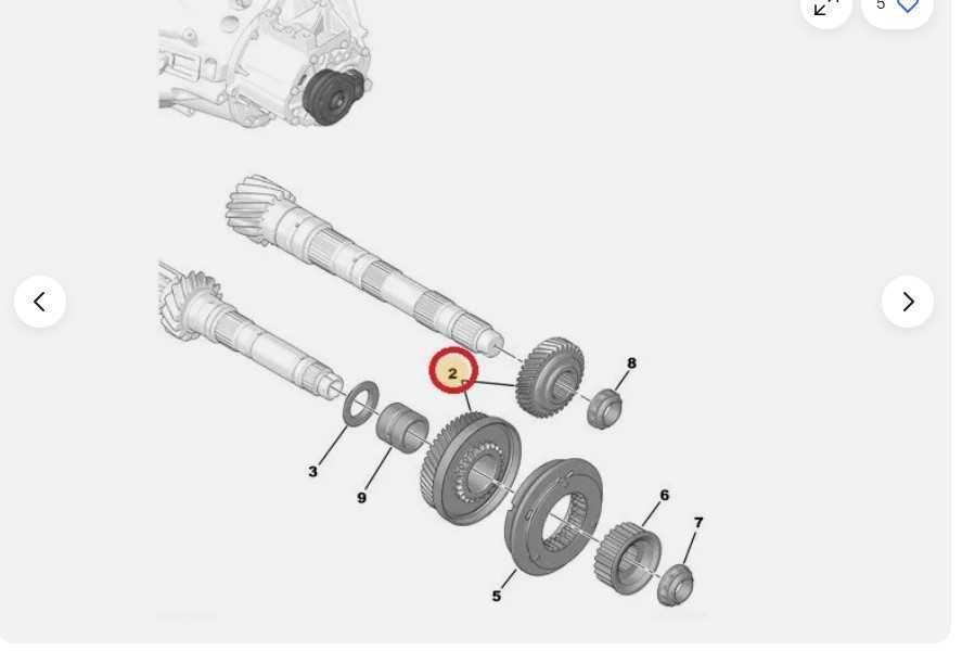 Conjunto Carretos 5º Velocidade Citroen Peugeot BE4T