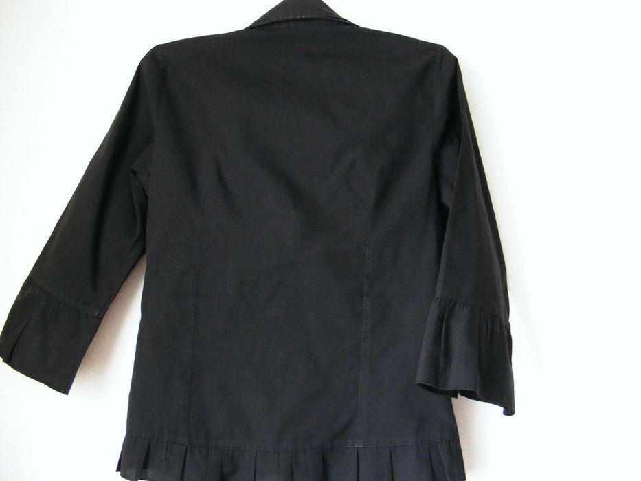 Bluzka czarna koszulowa R 36