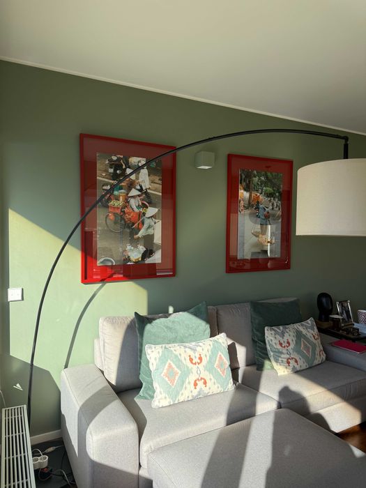 Candeeiro SKAFTET de pé em arco IKEA com abajur de 42 cm