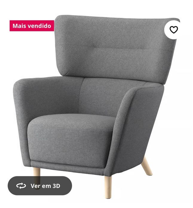 Poltrona com repousa pés