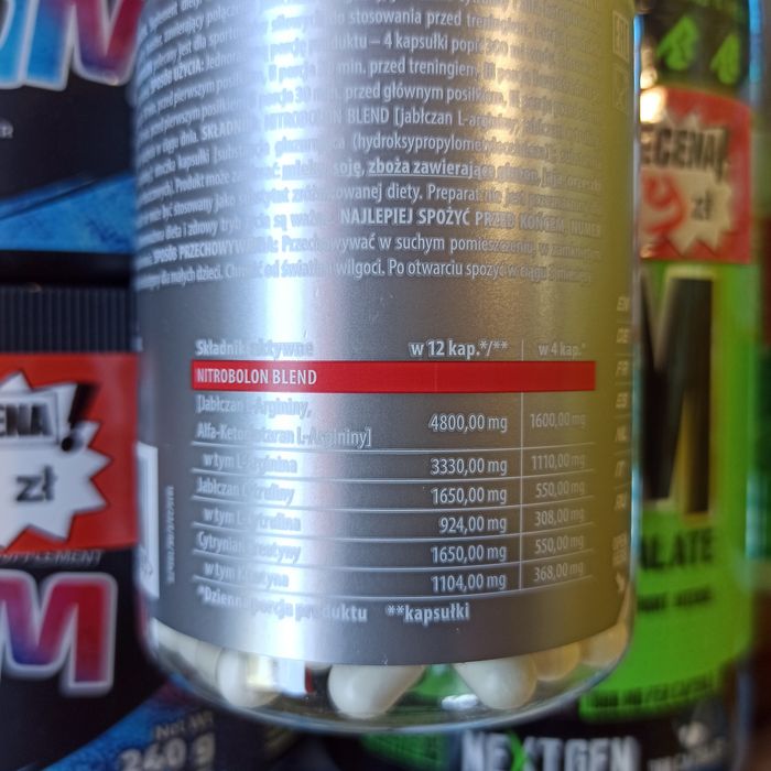 WYPRZEDAŻ Odżywek Trec Nitrobolon 150kaps Przedtreningówka Kreatyna