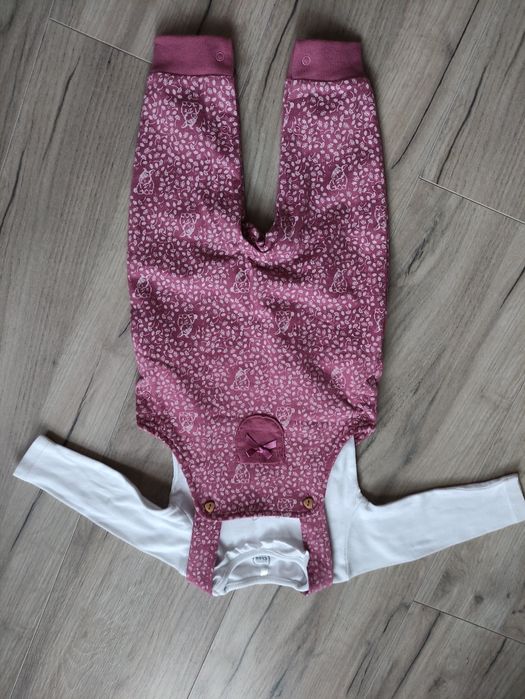 Komplet zestaw body ogrodniczki spodnie króliczek cool club wielkanoc