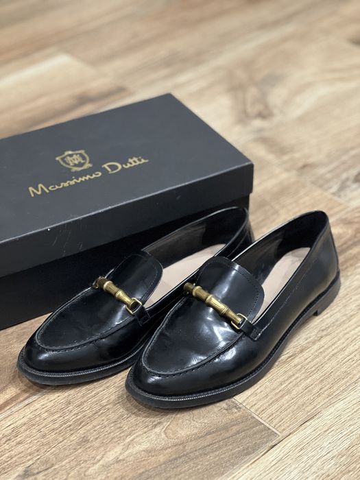 Шкіряні туфлі балетки Massimo Dutti