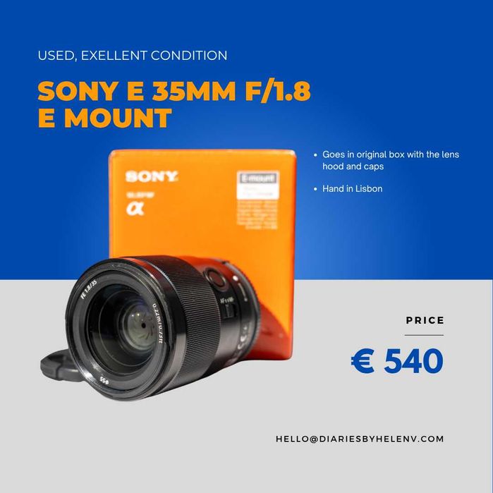 Sony FE 35mm f/1.8 E-Mount | €540