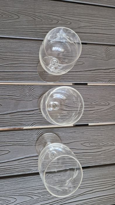 3 copos de pé de cristal vidro clássicos