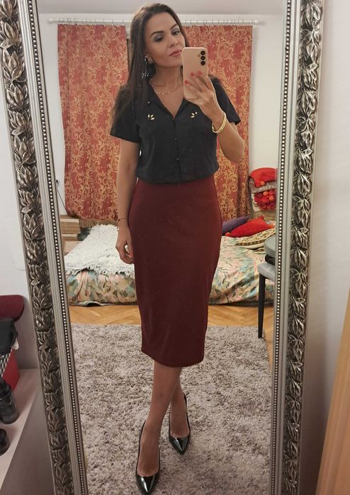 Granatowa bluzka Zara rozm. M