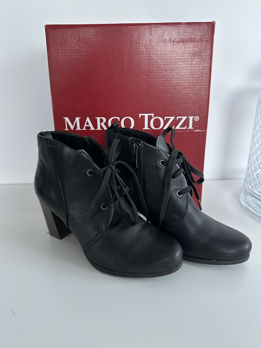 Botki damskie skórzane rozmiar 37 Marco Tozzi