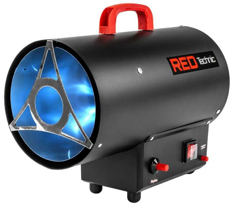 Газова гармата для майстерні RED TECHNIC RTNGG0119 25 кВт 0,7 бар 1,09 кг/год шланг і редуктор обігрівач промисловий газовий. Газовий обігрівач 25кВт
