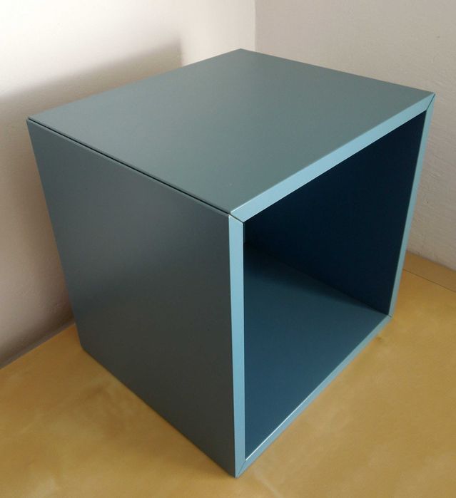 Estante / cubo com calha Ikea Valje/Eket - azul acinzentado 35x35x30cm
