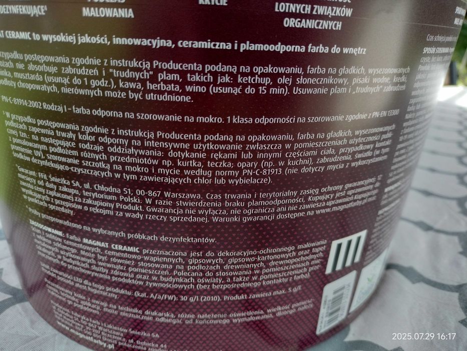 Farba Ceramiczna Magnat 10L