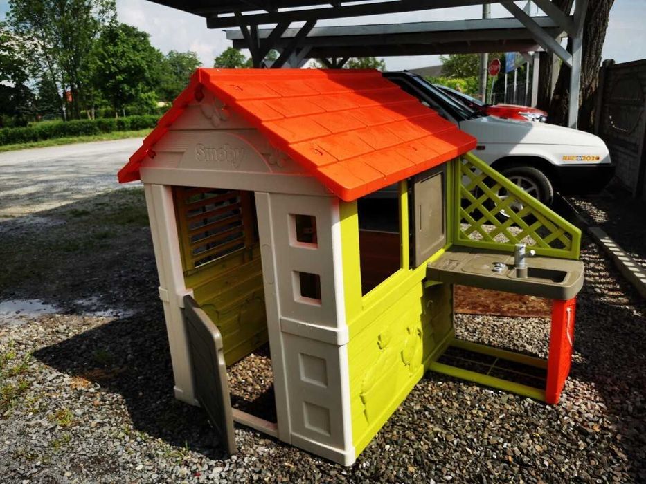 Domek Smoby Nature z kuchnią +2 super gratisy (kosz i wózek na zakupy)