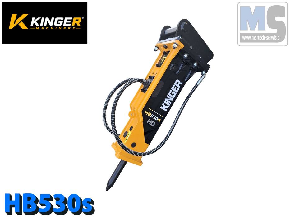 Młot hydrauliczny wyburzeniowy KINGER HB530 205kg do koparki GW 2 lata