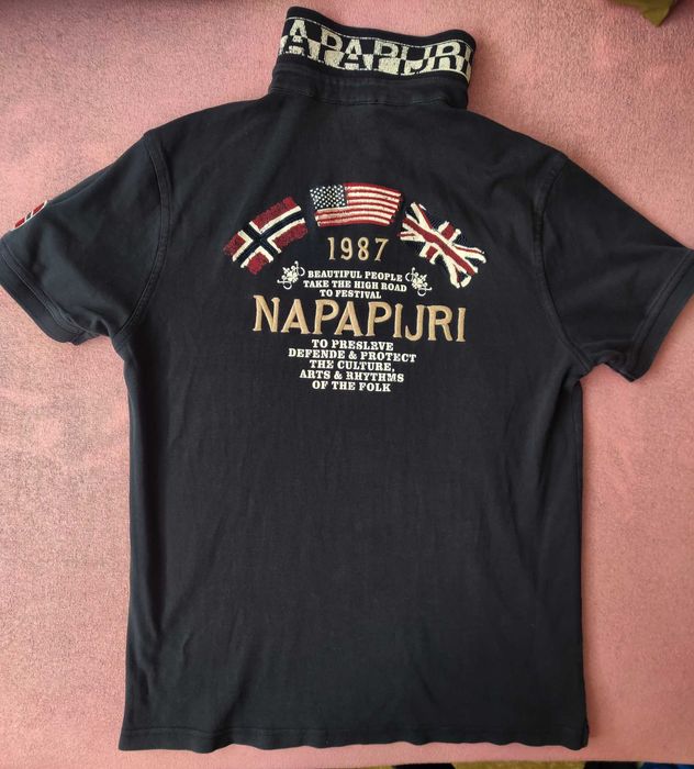 Napapijri polo koszulka z krótkim rękawem T-shirt męska XL okazja
