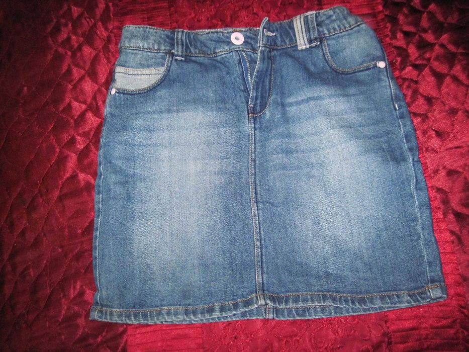 Юбка джинсовая синяя